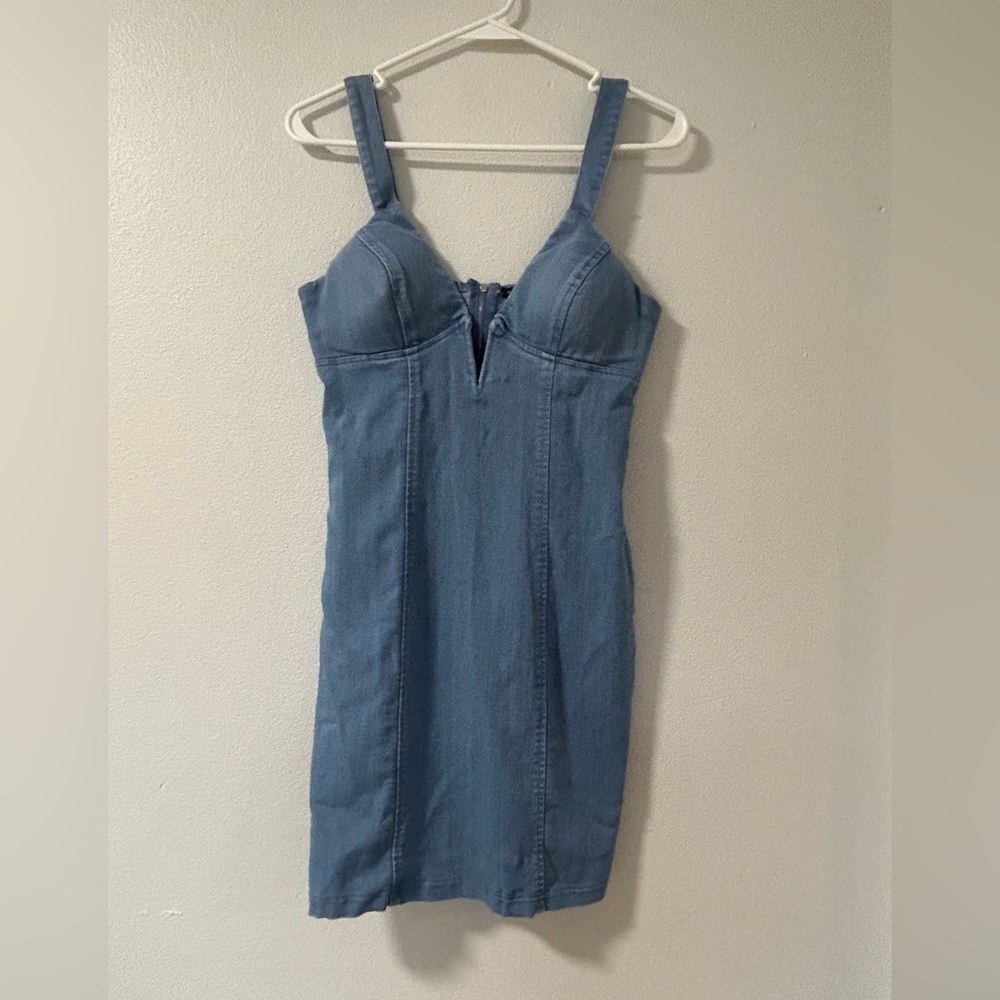 Haute Monde Women’s Denim Mini Dress - Picture 1 of 7